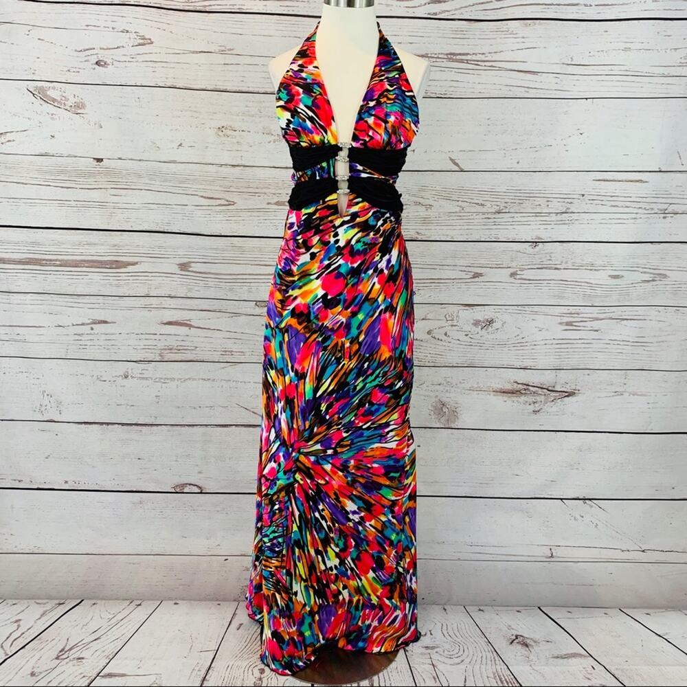 Beata Studio Los Angeles multi color halter neck